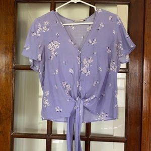 Floral Lavender Crop Top